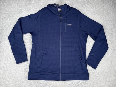 Chaqueta Patagonia Para Hombres XL Azul R1 Cremallera Completa Polar Sudadera con Capucha Escalada al Aire Libre Foto 1 de 4