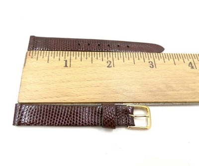 NOS Speidel 11mm/S Brown Genuine Lizard Watch Band Strap (B352) - Image 1 of 3