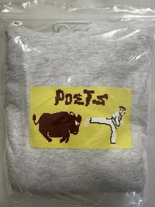 RARE Poets Skateboarding Karate Champ Dtg Champion Hoodie - Heather Grey - XL - Bild 1 von 2