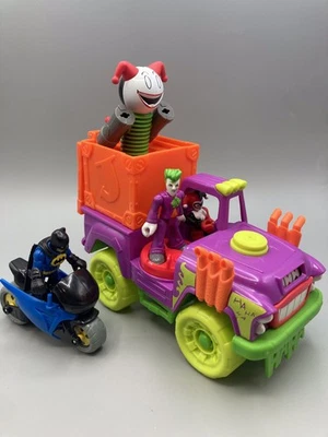 Camión Imaginext DC Joker SURPRISE JACK IN THE BOX 2016 + BICICLETA 3 FIGURAS MATTEL Foto 1 de 4