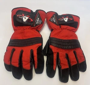 Motorcycle Gloves Akito Super Vent Red And Black Leather Waterproof Windproof XL - Picture 1 of 8
