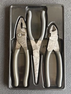 SNAP-ON 3pc PLIER SET IN PLASTIC TRAY DARK TITANIUM - PL307ACFDT - Picture 1 of 5