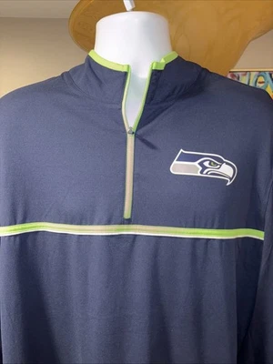 Suéter ligero Seattle Seahawks LS media cremallera para hombre talla XL Foto 1 de 4