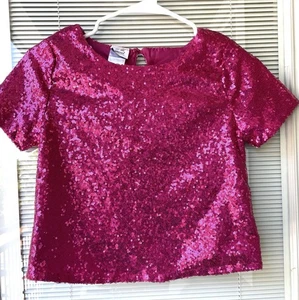 Special Edition Top Pink Sequins For Kids Size Large Tank Barbie - Picture 1 of 7