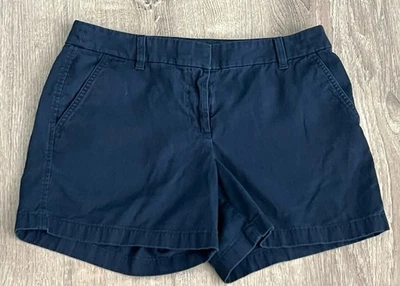 Pantalones Cortos Chinos J CREW Azul Marino Frente Plano Talla 8 Foto 1 de 3