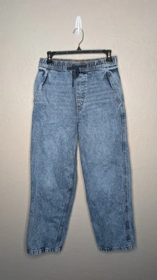 GAP Mens XSmall Light Wash 27" Inseam Pull On Drawstring Baggy Jeans S516201 - Image 1 of 4
