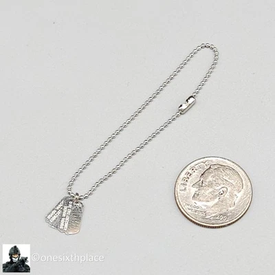 Collar de etiquetas de perro de metal escala 1:6 DiD Segunda Guerra Mundial EE. UU. 2º Batallón Ranger Medic Wade Foto 1 de 4