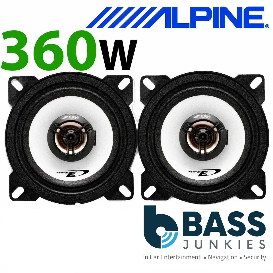 ALPINE SXE-1025S SAAB 93 9-3 2003-2014 4" 10cm 2 Way 360 Watts Rear Car Speakers - Image 1 of 1