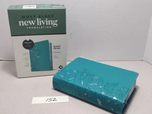 NLT Compact Giant Print Bible, Filament Enabled LeatherLike Teal Tyndale - Picture 1 of 21