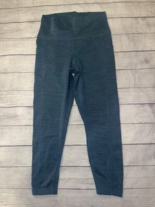 Women’s XL Members Mark Ribbed Leggings Blue  - Picture 1 of 3