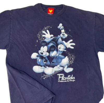 Camiseta Gráfica Vintage Disney X Jerry Leigh Florida Mickey Donald Goofy XL Foto 1 de 4