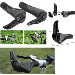 Fahrrad Lenkergriffe Fahrradgriffe Gummi Griffe Schraubgriffe Alu MTB Hörner - Bild 1 von 11