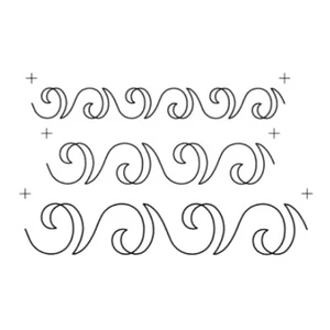 Quilting Full Line Stencil SWIRL SASHING BORDER Reusable for Quilts use Pounc... - Foto 1 di 2