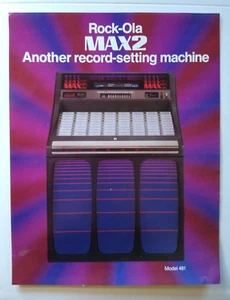 Rock Ola Max 2 Model 481 Jukebox Flyer Original Phonograph Music Artwork 1981 - Picture 1 of 2