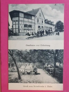 AK Klettbach Gruß aus OT Schellroda bei Erfurt mit Gasthaus zur Erholung - Bild 1 von 2