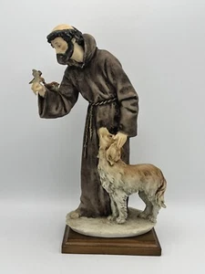 Statua in porcellana di San Francesco e cane 1985 di 'Bruno Redaelli' - Foto 1 di 6