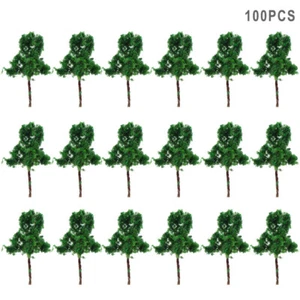 200pcs Z Scale 1:220 Deep Green Model Trees Iron Wire 30mm Railroad D3010 - Picture 1 of 4