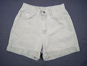 Riders Women's Shorts 8 Denim Light Green 100% Cotton Cuffed - Picture 1 of 7