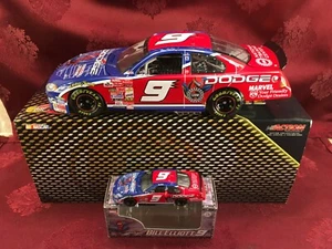 BILL ELLIOTT 2001 #9 Dodge Dealers Spider Man 1/24 Elite 1/64 HO Car Diecast SET - Picture 1 of 12