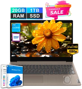 Lenovo IdeaPad 3 Laptop 15.6 Intel i3 20GB RAM 1TB SSD Al Copilot MS Office 2024 - Picture 1 of 13