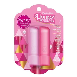 2er Pack eos Holiday Edition Feuchtigkeitsspendender Lippenbalsam Erdbeere Cheer & Zuckerstange - Bild 1 von 3