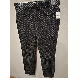 GAP Damen Größe 4 Schwarz Geometrisches Muster Skinny Ankle Hose Freizeit - Bild 1 von 8