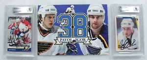 Lotto carte St. Louis Blues firmate autografate Pavol Demitra & Igor Korolev foto - Foto 1 di 4