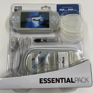 NEUF pochette pack PSP SLIM playstation câble film écran coque silicone gris cla - Imagen 1 de 2