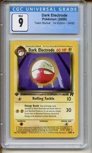 Pokemon Team Rocket 1st Edition Dark Electrode 34/82 CGC 9 MINT - Picture 1 of 2