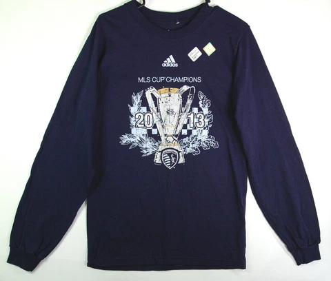 Sporting Kansas City MLS Adidas Men's M Long Sleeve T Shirt Cup Champions 2013 Cover