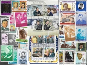 JOHN .F.KENNEDY ON STAMPS 50 ALL DIFFERENT COLLECTION- 28/11/24 - Picture 1 of 2