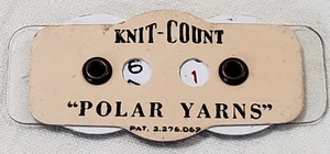 Vintage "Polar Yarns" KNIT-COUNT- advertising- small- 1 7/8" -Pat 2.276.062 HTF - Picture 1 of 3