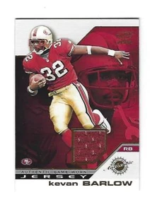 Kevan Barlow 2002 Pacific Authentic Game Worn Jersey Card. # 41,49ers - Picture 1 of 2