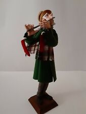 Simpich Character Doll Figurine Christmas Signed Colorado Springs CO Man Flute 