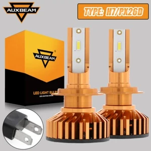 Auxbeam H7 PX26D LED Headlight Bulb Kit High or Low Beam 10000LM Bright White - Picture 1 of 12