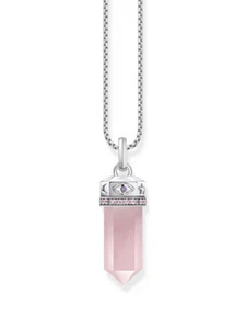 Thomas Sabo PE955-640-9 Silberner Anhänger mit rosafarbenem Rosenquarz Krista... - Bild 1 von 5