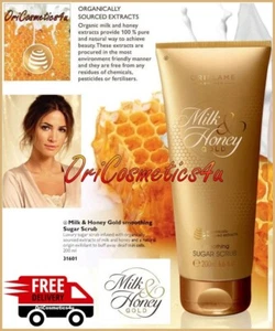 Oriflame Milk & Honey Gold Smoothing Sugar Scrub- Natural Origin Exfoliant 200ml - Picture 1 of 4