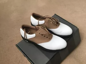 Nike Women’s Air Aberdeen Golf Shoes - White/Medium Taupe - Size UK-5 (EUR 38.5) - Picture 1 of 13