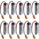 10x ER17500V 3.6V 2700mAh PLC Battery Brown Plug