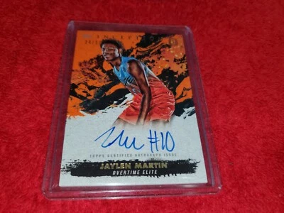 2021-22 TOPPS INCEPTION OVERTIME JAYLEN MARTIN RC ORANGE AUTO CARD 34/50 - Image 1 of 2