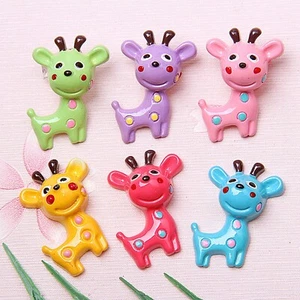 10pcs Mixed Color Flatback Resin Cute Deer Cabochons Flatback Charms Embellishme - Picture 1 of 4