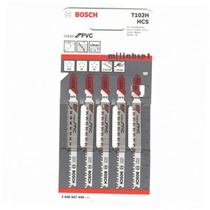 Bosch 5 pcs Jig Saw Blades T102H T-102H for PVC Cutting 2608667446 - Picture 1 of 3