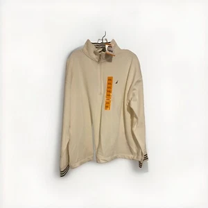 Nautica Damen Quarter Zip Baumwollmischung Pullover, Marshmallo, Größe L - Bild 1 von 3