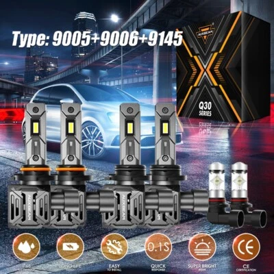 Faro LED AUXBEAM 9005 9006 9145 + bombillas antiniebla para Jeep Grand Cherokee 2004-2010 Foto 1 de 4