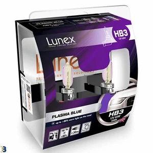 HB3 Car Halogen Bulbs Headlight Blue Lunex Plasma Blue 4200K Set - Picture 1 of 1