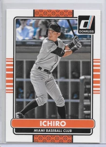 Tarjeta de béisbol Ichiro Suzuki Donruss 2015 #126 Miami Marlins y Seattle Mariners - Imagen 1 de 2