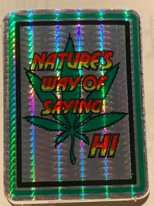 NATURES WAY OF SAYING HI VINTAGE 1970's PRISM DECAL STICKER 3" x 4" NOS 420 - Picture 1 of 1