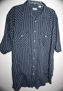 STONE RIVER OUTFITTERS MEN'S MULTICOLOR STRIPED SHORT SLEEVE WESTERN SHIRT 2XLT - Picture 1 of 2