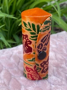 Leder Lippenstift Kompakt Kosmetik Halter Geldbörse Leder Spiegel - Bild 1 von 8