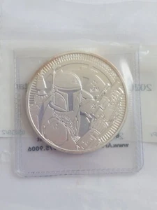 2020 Niue Star Wars Series Boba Fett 1 oz 999 Fine Coin Round $2 APMEX Sealed - Picture 1 of 3